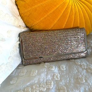 Glitter tri-fold wallet